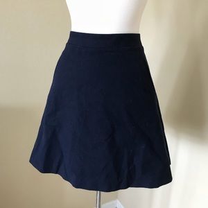 J. Crew wool Navy Circle Skirt Mini